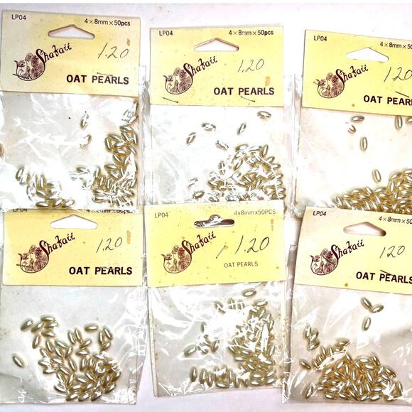 Lot of Vintage Shafaii Oat Pearls Plastic Pearl Beads Jewelry Making - Picture 1 of 5